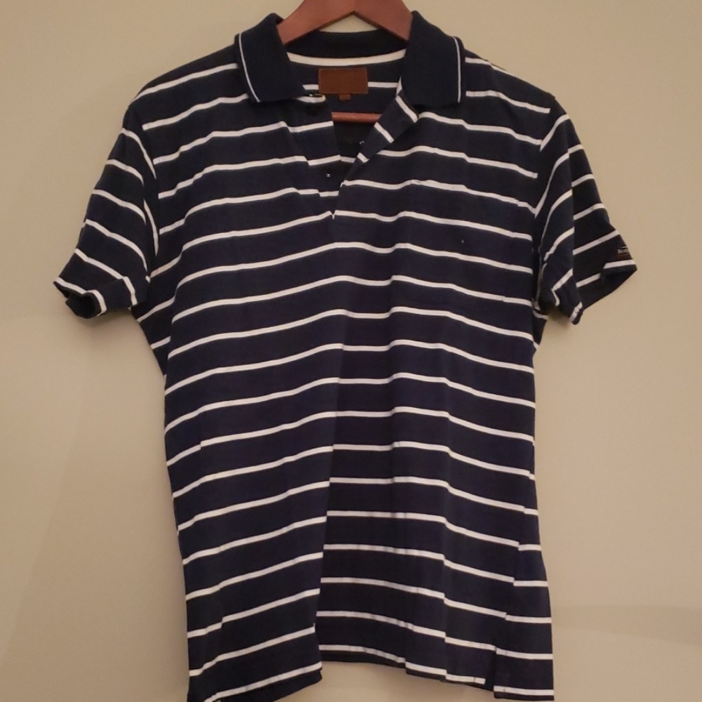 Body Glove, blue, striped Polo - Picture 3 of 3